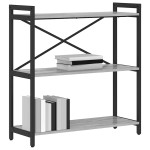 vidaXL Bibliotecă sonoma gri 80 x 30 x 83 cm Lemn compozit