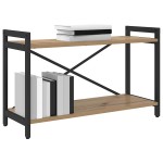 vidaXL Bibliotecă stejar artizanal 80 x 30 x 48.5 cm Lemn compozit vidaXL Bibliotecă stejar artizanal 80 x 30 x 48.5 cm Lemn compozit