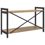 vidaXL Bibliotecă stejar artizanal 80 x 30 x 48.5 cm Lemn compozit vidaXL Bibliotecă stejar artizanal 80 x 30 x 48.5 cm Lemn compozit