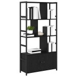 vidaXL Raft pentru cărți Stejar negru 80 x 30 x 155.5 cm Lemn compozit vidaXL Raft pentru cărți Stejar negru 80 x 30 x 155.5 cm Lemn compozit