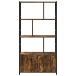 vidaXL Raft pentru cărți Stejar afumat 80 x 30 x 155.5 cm vidaXL Raft pentru cărți Stejar afumat 80 x 30 x 155.5 cm