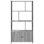 vidaXL Raft pentru cărți sonoma gri 80 x 30 x 155.5 cm Lemn compozit vidaXL Raft pentru cărți sonoma gri 80 x 30 x 155.5 cm Lemn compozit