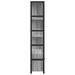 vidaXL Raft pentru cărți sonoma gri 80 x 30 x 155.5 cm Lemn compozit vidaXL Raft pentru cărți sonoma gri 80 x 30 x 155.5 cm Lemn compozit