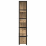 vidaXL Raft pentru cărți stejar artizanal 80 x 30 x 155.5 cm vidaXL Raft pentru cărți stejar artizanal 80 x 30 x 155.5 cm