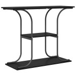 vidaXL Masă de consolă Stejar negru 101 x 35 x 80.5 cm Lemn compozit vidaXL Masă de consolă Stejar negru 101 x 35 x 80.5 cm Lemn compozit