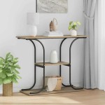 vidaXL Masă de consolă Stejar sonoma 101 x 35 x 80.5 cm Lemn compozit vidaXL Masă de consolă Stejar sonoma 101 x 35 x 80.5 cm Lemn compozit