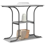 vidaXL Masă de consolă sonoma gri 101 x 35 x 80.5 cm Lemn compozit vidaXL Masă de consolă sonoma gri 101 x 35 x 80.5 cm Lemn compozit