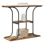 vidaXL Masă de consolă Lemn vechi 101 x 35 x 80.5 cm Lemn compozit vidaXL Masă de consolă Lemn vechi 101 x 35 x 80.5 cm Lemn compozit