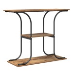 vidaXL Masă de consolă Lemn vechi 101 x 35 x 80.5 cm Lemn compozit vidaXL Masă de consolă Lemn vechi 101 x 35 x 80.5 cm Lemn compozit