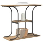 vidaXL Masă de consolă cu raft stejar artizanal 101 x 35 x 80.5 cm vidaXL Masă de consolă cu raft stejar artizanal 101 x 35 x 80.5 cm