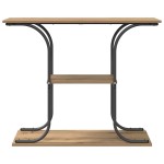 vidaXL Masă de consolă cu raft stejar artizanal 101 x 35 x 80.5 cm vidaXL Masă de consolă cu raft stejar artizanal 101 x 35 x 80.5 cm