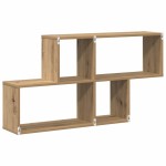 vidaXL Raft de perete stejar artizanal 100 x 20 x 53 cm Lemn compozit