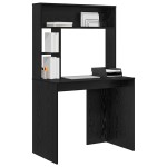 vidaXL Birou cu raft Stejar Negru 91 x 50 x 149 cm Lemn compozit