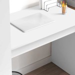 vidaXL Birou cu raft cu depozitare Alb 113 x 54 x 120 cm Lemn compozit