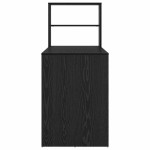 vidaXL Birou cu raft Stejar Negru 113 x 54 x 120 cm Lemn compozit