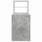 vidaXL Birou cu raft Gri din beton 113 x 54 x 120 cm Lemn compozit