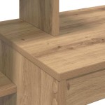 vidaXL Birou cu raft stejar artizanal 100 x 40 x 90 cm Lemn compozit