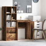 vidaXL Birou Lemn vechi 60 x 40 x 76 cm Lemn compozit