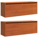 vidaXL Dulapuri de perete Pe perete 2 pcs Maro ceruit 100 x 30 x 35 cm