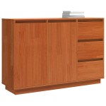 vidaXL Bufet cu sertar cu depozitare cu ușă Maro 111 x 34 x 75 cm Lemn masiv de pin vidaXL Bufet cu sertar cu depozitare cu ușă Maro 111 x 34 x 75 cm Lemn masiv de pin