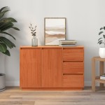 vidaXL Bufet cu sertar cu depozitare cu ușă Maro 111 x 34 x 75 cm Lemn masiv de pin vidaXL Bufet cu sertar cu depozitare cu ușă Maro 111 x 34 x 75 cm Lemn masiv de pin
