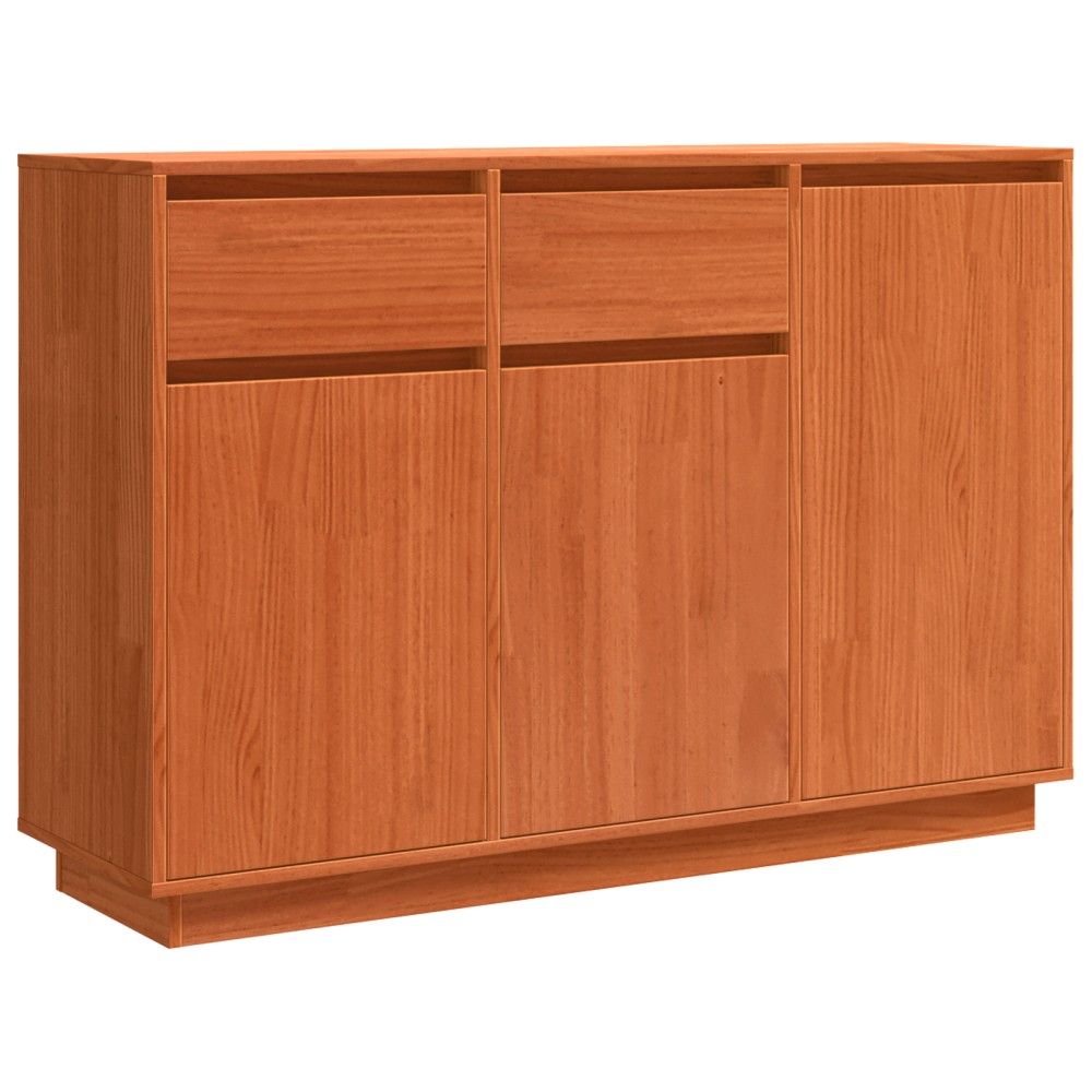 vidaXL Bufet cu sertar Maro ceruit 110 x 34 x 75 cm Lemn masiv de pin