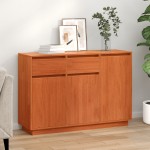 vidaXL Bufet cu sertar Maro ceruit 110 x 34 x 75 cm Lemn masiv de pin vidaXL Bufet cu sertar Maro ceruit 110 x 34 x 75 cm Lemn masiv de pin