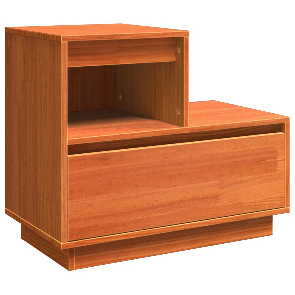vidaXL Dulap de noapte Maro ceruit 60 x 34 x 51 cm Lemn masiv de pin