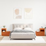 vidaXL Dulap de noapte cu sertar 2 pcs Maro ceruit 60 x 34 x 51 cm vidaXL Dulap de noapte cu sertar 2 pcs Maro ceruit 60 x 34 x 51 cm