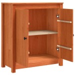 vidaXL Bufet cu depozitare cu ușă Maro 70 x 35 x 80 cm Lemn de brad solid vidaXL Bufet cu depozitare cu ușă Maro 70 x 35 x 80 cm Lemn de brad solid
