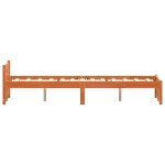 vidaXL Cadru de pat cu headboard Maroniu cerat 205.5 x 95.5 x 51 cm