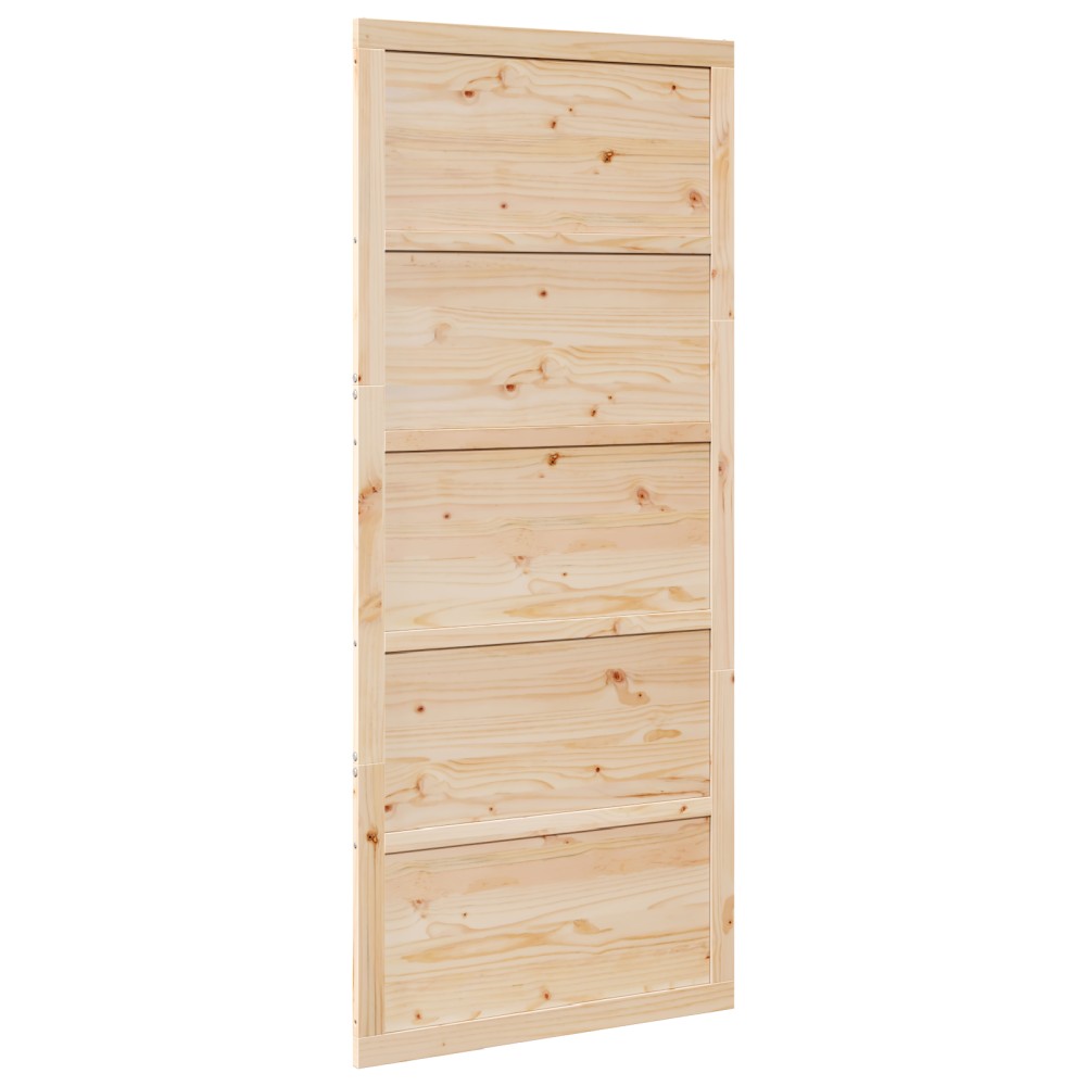 vidaXL Ușă din Pin Solid Lemn Deschis Lemn de Pin 90 x 2.5 x 208 cm