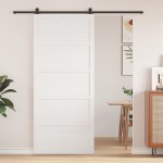 vidaXL Ușă de Fermă Albă 90x208 cm Lemn Masiv de Pin vidaXL Ușă de Fermă Albă 90x208 cm Lemn Masiv de Pin