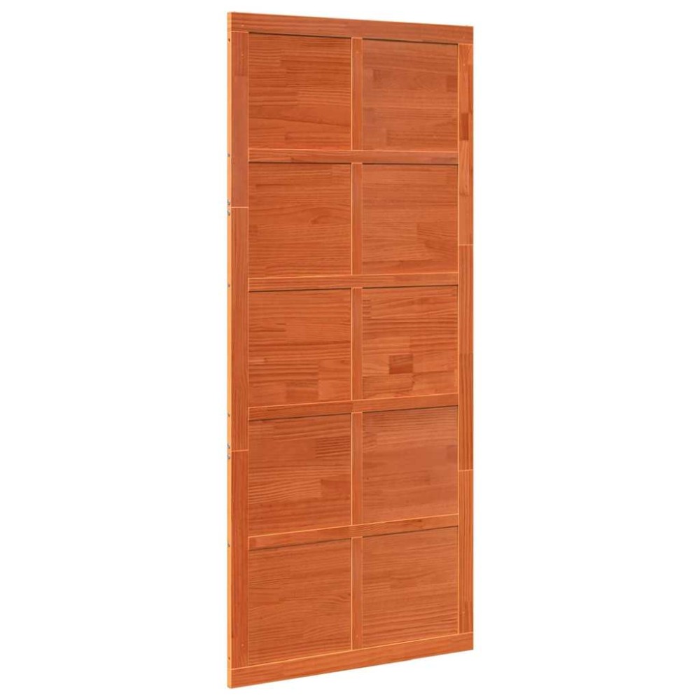 vidaXL Ușă hambar Maro ceruit 90 x 210 cm Lemn masiv de pin