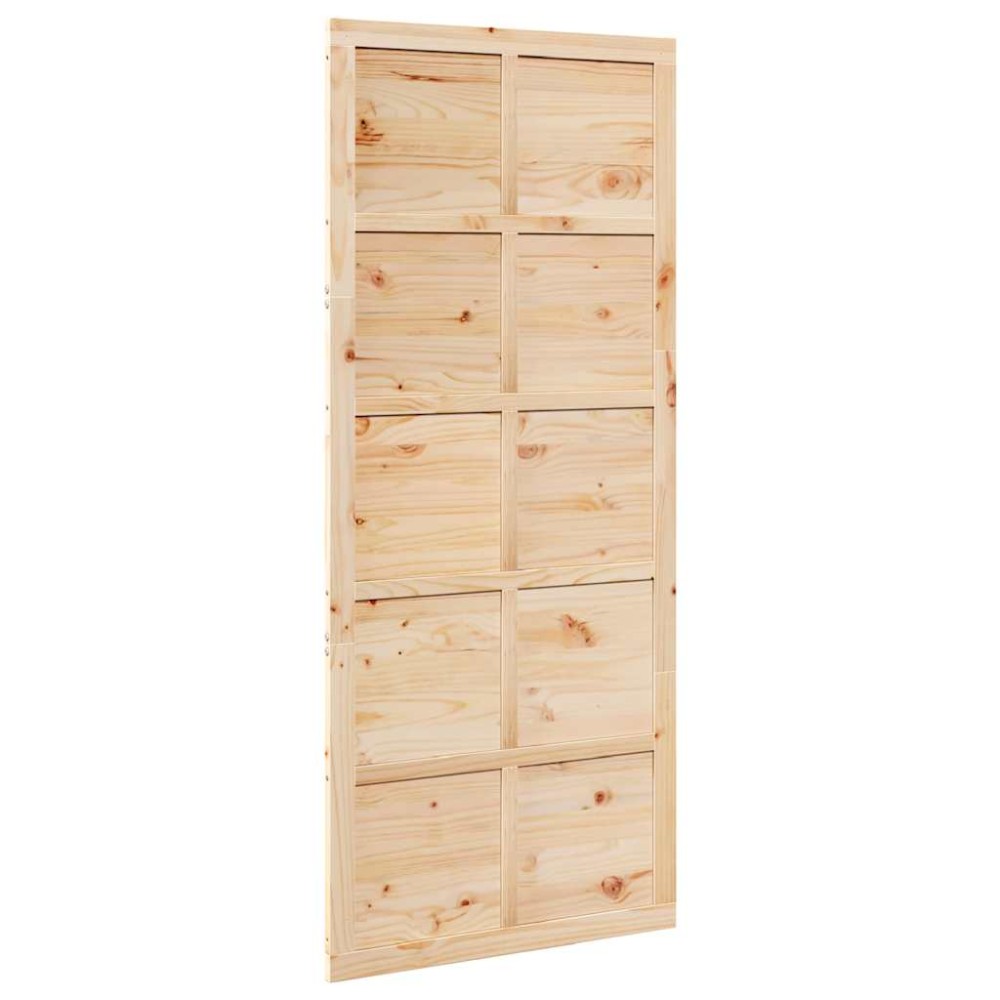 vidaXL Ușă hambar Maro 80 x 210 cm Lemn masiv de pin