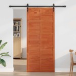 vidaXL Ușă hambar Maro 80 x 210 cm Lemn masiv de pin vidaXL Ușă hambar Maro 80 x 210 cm Lemn masiv de pin