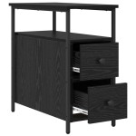 vidaXL Dulap de noapte cu sertar 2 pcs Stejar negru 30 x 60 x 60 cm vidaXL Dulap de noapte cu sertar 2 pcs Stejar negru 30 x 60 x 60 cm