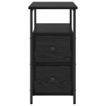 vidaXL Dulap de noapte cu sertar 2 pcs Stejar negru 30 x 60 x 60 cm vidaXL Dulap de noapte cu sertar 2 pcs Stejar negru 30 x 60 x 60 cm