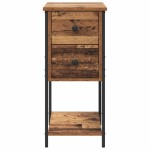 vidaXL Dulap de noapte cu sertar 2 pcs Lemn vechi 32 x 42 x 70 cm vidaXL Dulap de noapte cu sertar 2 pcs Lemn vechi 32 x 42 x 70 cm