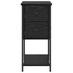 vidaXL Dulap de noapte cu sertar 2 pcs Stejar negru 32 x 42 x 70 cm vidaXL Dulap de noapte cu sertar 2 pcs Stejar negru 32 x 42 x 70 cm