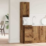 vidaXL Dulap de bucătărie cu sertar cu raft Lemn vechi Lemn compozit