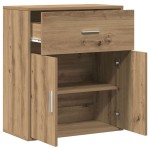 vidaXL Bufet cu sertar cu raft stejar artizanal 60 x 31 x 70 cm Lemn compozit vidaXL Bufet cu sertar cu raft stejar artizanal 60 x 31 x 70 cm Lemn compozit