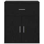 vidaXL Bufet cu sertar cu raft cu depozitare cu ușă Stejar negru 60 x 31 x 70 cm Lemn compozit