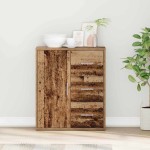 vidaXL Bufet cu sertar cu raft cu depozitare cu ușă Lemn vechi 60 x 31 x 70 cm Lemn compozit vidaXL Bufet cu sertar cu raft cu depozitare cu ușă Lemn vechi 60 x 31 x 70 cm Lemn compozit