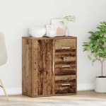 vidaXL Bufet cu sertar cu raft cu depozitare cu ușă Lemn vechi 60 x 31 x 70 cm Lemn compozit vidaXL Bufet cu sertar cu raft cu depozitare cu ușă Lemn vechi 60 x 31 x 70 cm Lemn compozit