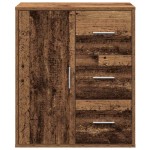 vidaXL Bufet cu sertar cu raft cu depozitare cu ușă Lemn vechi 60 x 31 x 70 cm Lemn compozit vidaXL Bufet cu sertar cu raft cu depozitare cu ușă Lemn vechi 60 x 31 x 70 cm Lemn compozit