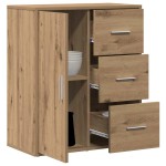 vidaXL Bufet cu sertar cu raft stejar artizanal 60 x 31 x 70 cm Lemn compozit vidaXL Bufet cu sertar cu raft stejar artizanal 60 x 31 x 70 cm Lemn compozit