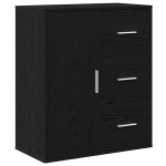 vidaXL Bufet cu sertar cu raft cu depozitare cu ușă Stejar negru 60 x 31 x 70 cm Lemn compozit