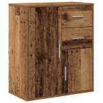 vidaXL Bufet cu sertar cu raft cu depozitare cu ușă Lemn vechi 60 x 31 x 70 cm Lemn compozit