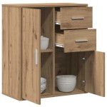 vidaXL Bufet cu sertar cu raft stejar artizanal 60 x 31 x 70 cm Lemn compozit